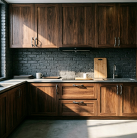 Meubles de cuisine modulaires gris modernes et minimalistes sur mesure pour toute la maison, solutions de meubles de cuisine de luxe complètes pour condos – Offre spéciale USA
