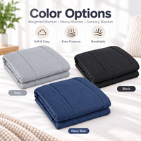 Couverture lestée respirante matelassée avec billes de verre, 100 % polyester, couverture sensorielle lourde pour la maison, le lit, le sommeil et les voyages