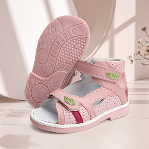 Sandales orthopédiques d'été Princepard roses à bout ouvert <span class=keywords><strong>pour</strong></span> filles, respirantes avec semelles orthopédiques, sandales bébé tendance - Product Image 6