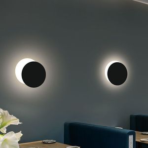 Lámpara de pared con personalidad creativa nórdica, luz de pared de fondo de sala de estar posmoderna, lámpara de noche de sol y luna giratoria posmoderna - Product Image 6