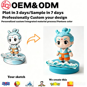 Figurine de jouet personnalisée OEM écologique avec boîte cadeau, figurine de jouet sur le thème des <span class=keywords><strong>dessins</strong></span> <span class=keywords><strong>animés</strong></span> et des films télévisés - Product Image 2