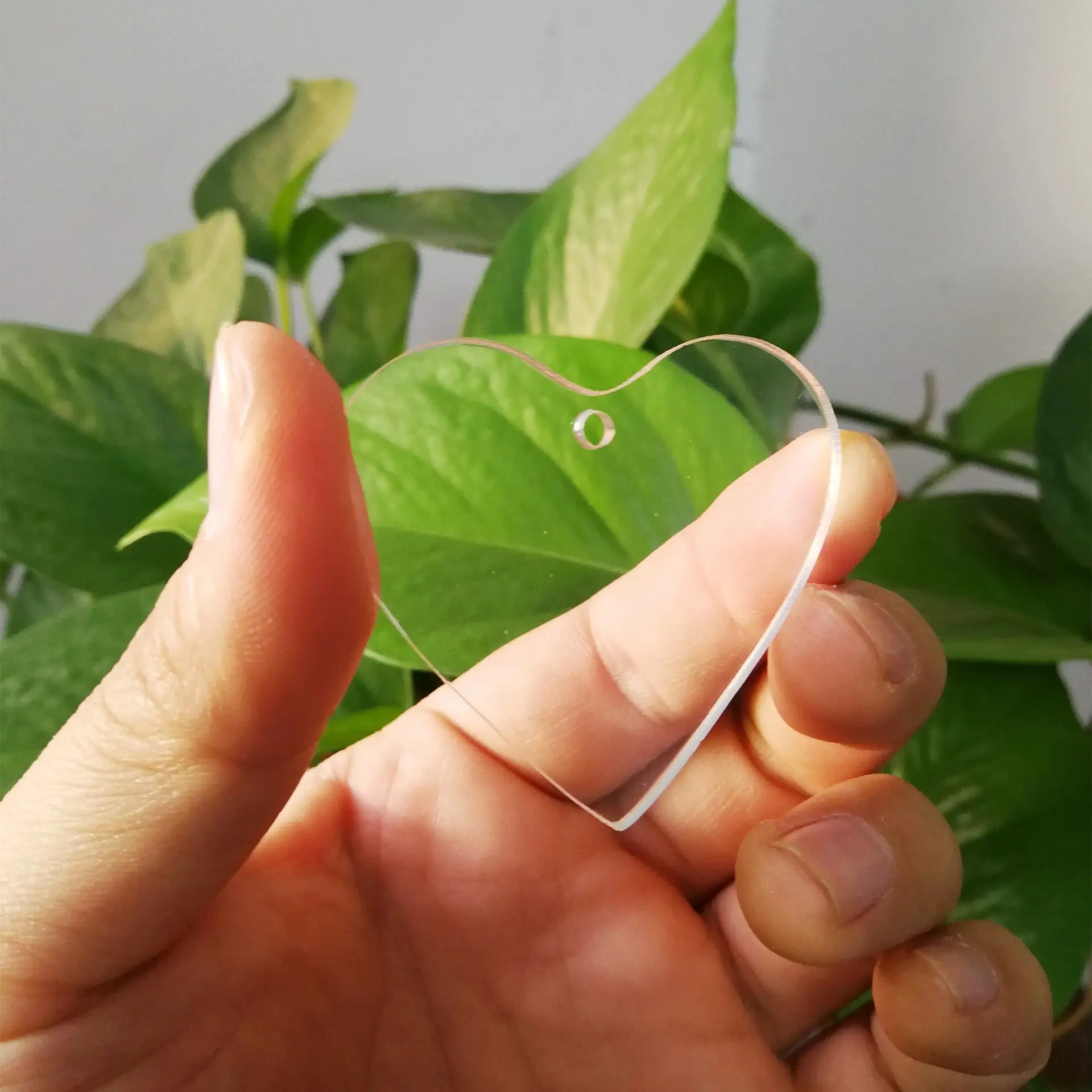 Amazon Satu Lubang Potongan Laser Kosong Bening Diska Akrilik Lingkaran Bulat Anting Kalung Gantungan Kunci Disk Jumlah Besar