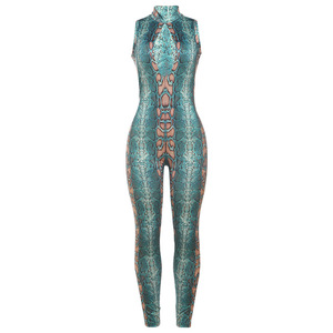 Nuevo Mono <span class=keywords><strong>de</strong></span> Verano para Mujer, sin Mangas, con Estampado Moderno, Diseño Calado, Mono Sexy Ajustado para Mujer - Product Image 6