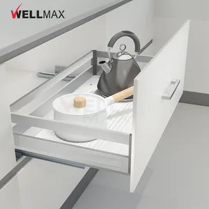 WELLMAX Schlussverkauf multifunktionaler Küchenschrank Schublade-Korb 2 Stufe Geschirrregal