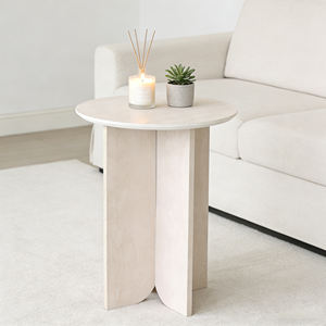 Mesa de Centro Moderna y Sencilla con Almacenamiento, Mesa <span class=keywords><strong>Auxiliar</strong></span> Redonda para Espacios Pequeños, Mueble de Diseño para Sala de Estar y <span class=keywords><strong>Dormitorio</strong></span> - Product Image 1