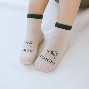 Mùa thu mùa đông chải bông mới vớ trẻ em dễ thương của trẻ em giữa bắp chân vớ phim hoạt hình cho bé trai cô gái mùa xuân mùa đông chải kỹ vớ - Product Image 2