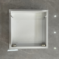 Porte de maintenance escamotable en aluminium thermolaqué blanc pour usage hôtelier, panneau acoustique artistique pour plafond moderne