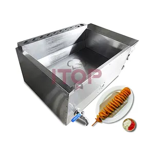 Single Tank 40l Heating Chips High- Capacity Gas Deep Fryer