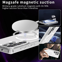 Coque de téléphone transparente et colorée magnétique pour Samsung S25 Ultra S24 Plus A15 A16 A17 iPhone 17 Air 16 Pixel 9A 10 Pro XL