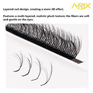 A-RIX Offre Spéciale Extensions de Cils Effet 3D Multi-Couches Design Camélia Sauvage en PBT, Véganes et Sans Cruauté Animale - Product Image 2