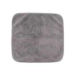 Toalla de microfibra para lavado de autos, absorbente y gruesa, para limpieza del interior del auto, color gris sólido - Product Image 1