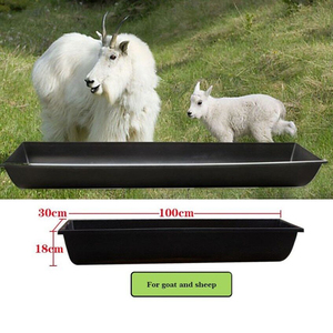 JH-Mech Largement Utilisé 39 "Long Porc Chèvre Cheval Abreuvoir Mangeoire À Bétail Avec Support En Métal Portable Facile À Nettoyer Mangeoire À Chèvres En Métal - Product Image 4