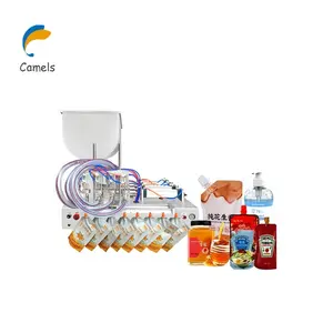 Semi-auto 6 Head Horizontal Juice Paste Filling Machine Sauce Filler