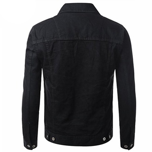 Wholesale Custom Logo Fashion Denim Men <strong>Jackets</strong> Outwear Men <strong>Black</strong> Denim <strong>Jean</strong> <strong>Jacket</strong>/canvas <strong>Jacket</strong> Mens - Product Image 2