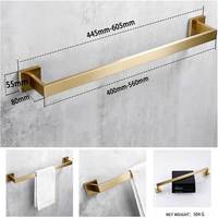 Accessoires de salle de bain en or brossé SUS 304 et ensemble de quincaillerie pour accessoires de salle de bain