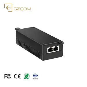 Fabricante al por mayor 2,5G 30W 48v IEEE 802 3af/en inyector PoE para CCTV cámara IP