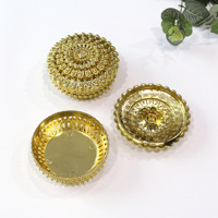Runder Kunststoff Gold Silber Kuchen süßigkeiten Schachtel Hochzeit Gunst Ehe Babyparty Schokolade süßigkeiten Schachtel