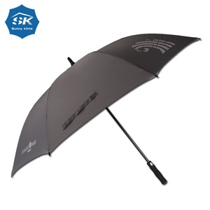 Custom Logo Promotional Branded Wind Proof Straight Pongee Sunny Kinte Black Fiberglass <b>Frame</b> 30inch Golf Umbrella for Outdoor - Product Image 4