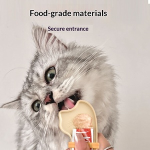 Cuillère distributrice de nourriture pour chat en plastique avec ouvre-boîte et cuillère à friandises pour les fournitures d'alimentation des animaux de compagnie - Product Image 1