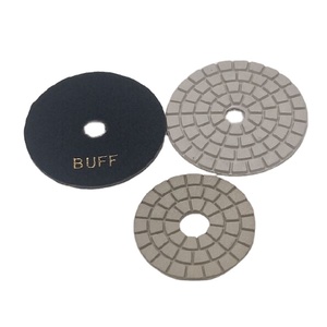 Tampons de <span class=keywords><strong>polissage</strong></span> en granit blanc chamois noir de 4 pouces pour <span class=keywords><strong>perceuse</strong></span> au diamant - Product Image 2