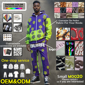 Tute Personalizzate da Uomo: Set Felpa con Cappuccio e Pantaloncini in Cotone French Terry con Doppia Zip, Completo Due Pezzi - Product Image 5