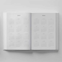 Agenda scolaire personnalisé A5, couverture en tissu, journal annuel de bien-être, design de logo personnalisé, planificateur étudiant, emballage en boîte cadeau