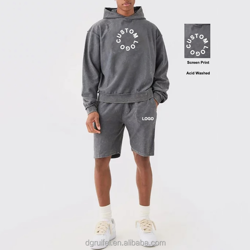Oversized Printed Washed Custom Tracksuit