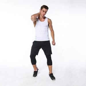 Pantalon de compression 3/4 pour homme, sous-vêtement de sport, legging de course, <span class=keywords><strong>collant</strong></span> de sport - Product Image 4