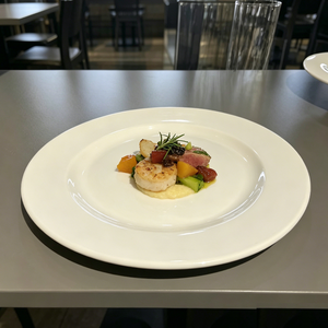 Plato Plano Clásico de Porcelana con Borde Blanco Personalizado, Precio con Descuento, Proporciona Efectos de Exhibición Exquisitos para Restaurantes y Hoteles - Product Image 4
