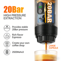 Machine à café électrique portable OEM ODM, logo personnalisé, support en plastique ABS, chauffage à la vapeur pour l'extérieur et la maison, écologique