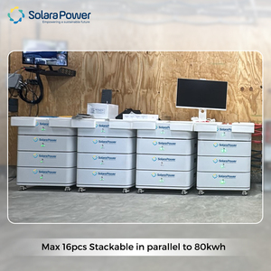 Solara Power 5KWH 10KWH LiFePO4 Lithium-Ion <b>Battery</b> 51.2V Solar System Home Power Storage BMS Stackable CAN Split Brick - Product Image 5