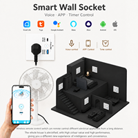 Prise intelligente WiFi Zigbee en verre trempé standard britannique 13A personnalisable avec prise USB Type-C et commande vocale, verrouillage enfant