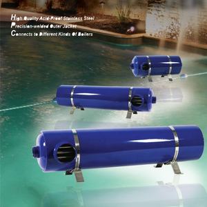 Échangeur de chaleur <span class=keywords><strong>tubulaire</strong></span> thermoautomatique EMAUX, équipement de <span class=keywords><strong>piscine</strong></span>, coque et tube en acier inoxydable - Product Image 5