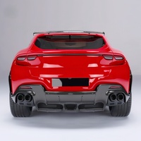 Lame de pare-chocs arrière en fibre de carbone sèche style OEM pour Ferrari Purosangue – Amélioration du look arrière