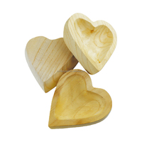 Support de bougie en bois sculpté à la main, écologique, mini en forme de cœur, finition teintée, contenants durables, personnalisables pour Noël, vente en gros
