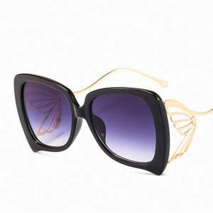 Nouveauté 2020, lunettes de soleil pour femmes, mode rétro, logo personnalisé, décoration papillon Hades, lunettes de soleil œil de chat surdimensionnées UV400 - Product Image 3