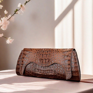 Custom Made Luxury Classic Design <strong>Genuine</strong> Crocodile <strong>Skin</strong> <strong>Leather</strong> Woman Lady Casual Evening Party <strong>Clutch</strong> Bag Handbag for Women