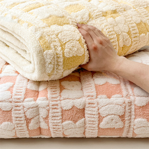 Vente en gros de couverture cationique double couche épaissie pour l'hiver Couverture en laine d'agneau composite Couverture pour enfants - Product Image 4