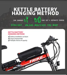 2024 Factory Hot Product 26 Inch Folding Ebike Foldable E Bike 48v 36v 250w 500w Motor Electric Battery Mountain Suspension Bike