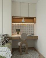 Mode moderne Table de maquillage personnalisable Bureau à tiroirs intégrés Bibliothèque Armoire à portes pour chambre d'enfant Chambre d'hôtel