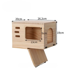 Handcrafted wooden birdcage with a nesting box suitable for <b>small</b> parrots for indoor and outdoor use - Product Image 1