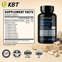 Capsules de magnésium en gros, marque privée, complexe de citrate de magnésium, capsules de magnésium en vrac