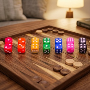 Ensemble de dés en acrylique colorés de 16 mm |   Dés à coins arrondis D6, écologiques et durables, certifiés sûrs pour les jeux de société et les mathématiques - Product Image 2