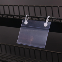 Porte-étiquettes en plastique pour la vente au détail, porte-étiquettes en PVC transparent pour étagères, porte-étiquettes de prix sur crochet