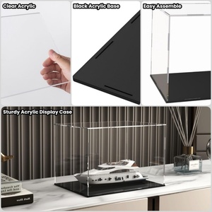 Hot Sale Eco-Friendly Clear Acrylic <b>Display</b> <b>Case</b> Black Base Pre-Assembled 1:24 Scale Model Cars UV Coated Washable - Product Image 5