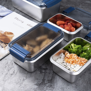 316 thép không gỉ <span class=keywords><strong>container</strong></span> lưu trữ thực phẩm; nhà bếp hộp lưu trữ thực phẩm; cắm trại trái cây Bento hộp. - Product Image 4