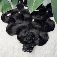 Extensiones de Cabello Humano 100% Natural Sin Procesar, de un Solo Donante, Doble Trama a Máquina, Ondulado, Indio, Brillante, Liso, Personalizable