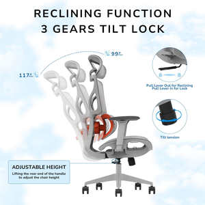 Hochwertiger billiger ergonomischer Mesh-Bürostuhl Liegender Computers piel Gesunder Arbeits stuhl Cadeira Silla-Bürostuhl - Product Image 6