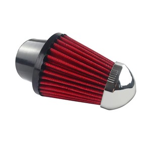 Filtro de aire cónico de 62 mm de diámetro, malla roja para modificación de motocicletas de calle, actualización de reequipamiento, colocación frontal - Product Image 1