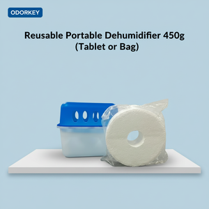 Déshumidificateur réutilisable 450g avec comprimés de chlorure de calcium, absorbeur d'humidité portable <span class=keywords><strong>anti</strong></span>-humidité pour la maison, la chambre, le bureau - Product Image 1